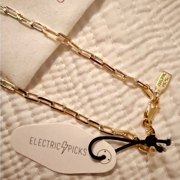 Electric Picks Gold Link Necklace - Picture 2 of 4